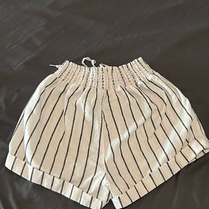 Forever 21 white pin stripe shorts